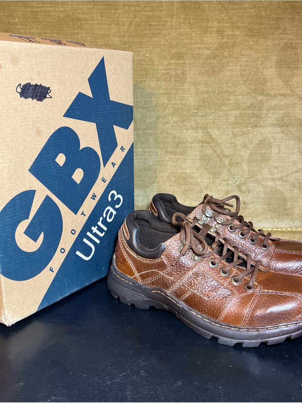 GBX Ultra 3 Billiard 42456 Oxfords Leather Shoes Brown Men’s 7.5